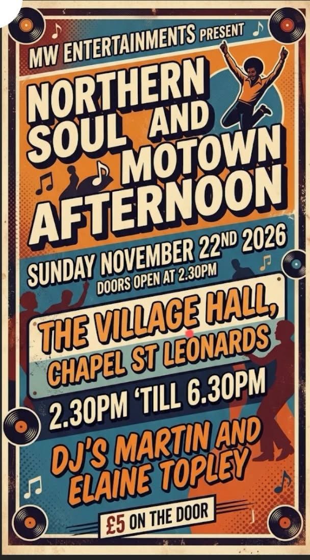 Poster for Northern Soul Event on 22 November 26